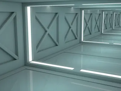Sci Fi Corridor 3D model buy