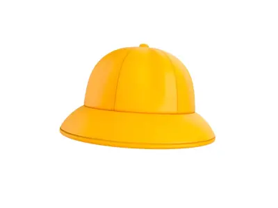 Yellow Bucket Hat 3D model