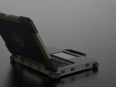 Military Laptop Low-poly 3D model