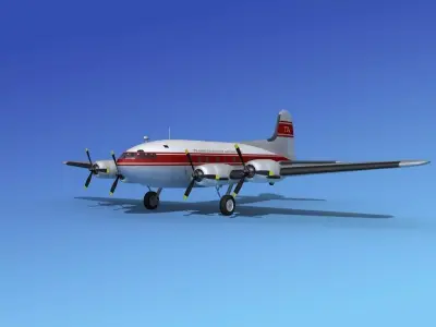 Boeing 307 Transcontinent Air Service 3D model