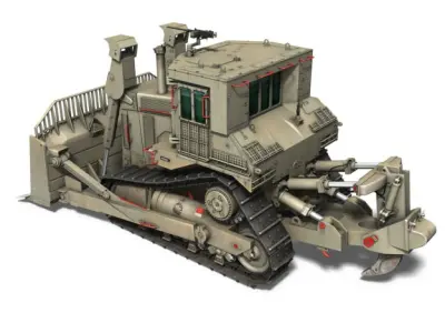 Armored D9R Bulldozer Doobi 3D model