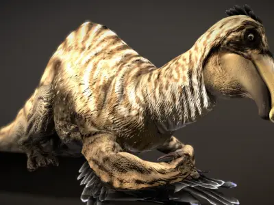 Deinocheirus Low-poly 3D model