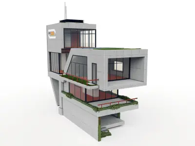 Scifi House Arc 03 Low-poly 3D model