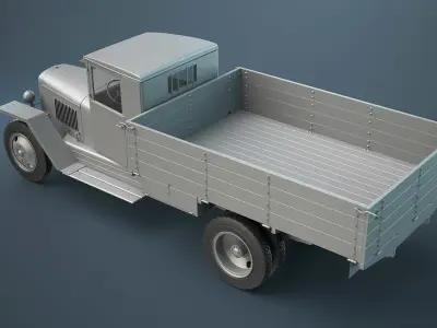 ZIS-5 Flatbed Truck High-Poly 3D model