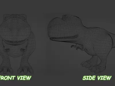 Cartoon Style T-rex 3D model