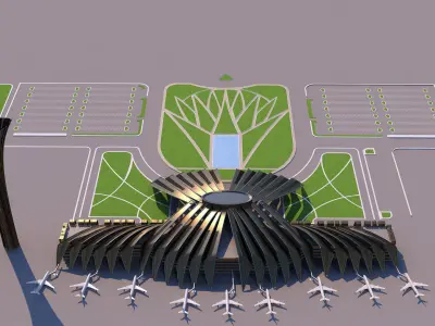 0192 - Airport Building 3D model