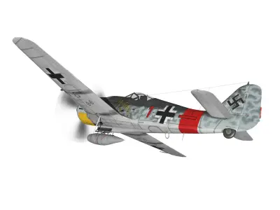 Focke Wulf - FW190 A8 - Rauhbautz VII - Red1 3D model