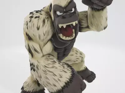 Angry Cartoon Monkey 3D model