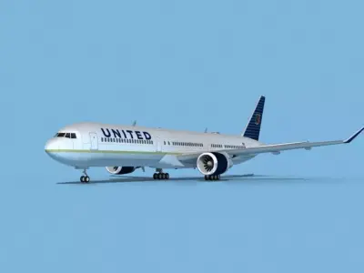 Boeing 767-400 United Airlines 3 3D model