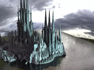 Dungeon Winter ruins of ancient times Kit bash 3D model