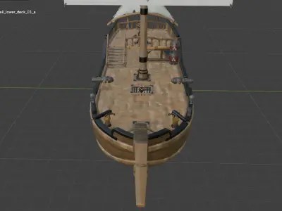 Sea of Thieves Sloop Hand-Built Texturized and Fully Functional 3D model