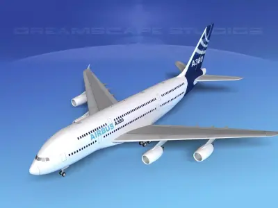 Airbus A380-800  3D model