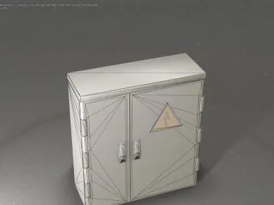 Electrical Distribution Cabinet 175 Low-poly 3D model