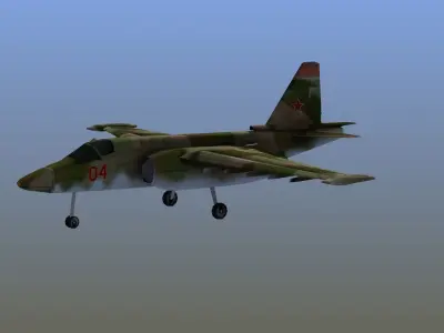 Su-25 Frogfoot LD1 Low-poly 3D model