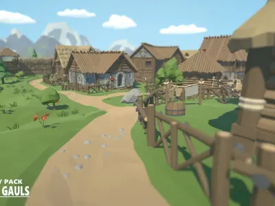 RPG Poly Pack - Ancient Gauls Low-poly 3D model