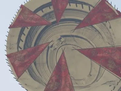 Colosseum leaning tower of pisa Low-poly 3D model