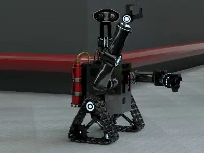 robot worker 3D model buy
