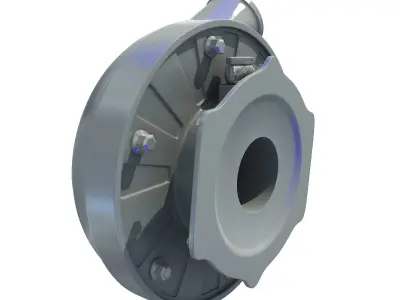 White Turbo Turbocharger 1 3D model
