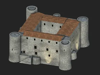 Castello Ursino Low-poly 3D model