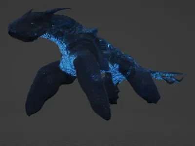 High Poly Sea Dragon 3D model 3D model