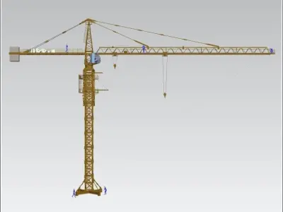 TOWER CRANE -ASSEMBLY- Free 3D model