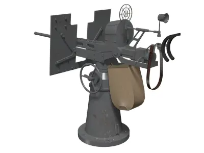 oerikon 20mm cannon 3D model