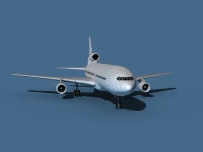 Lockheed L-1011-50 Unmarked 1 3D model
