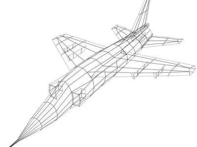 Soko J-22 Orao Low-poly 3D model