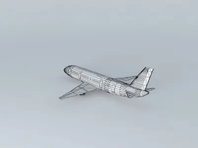 Low Poly Medium Range Aircraft Free 3D model