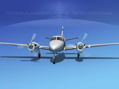 Beechcraft King Air C90 V14 3D model