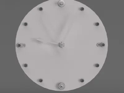 Carbon fiber clock Free 3D model