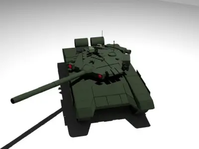 T90 MBT Low-poly 3D model