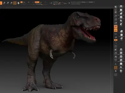 Dinosaur Tarbosaurus Bataar Sculpt Project 3D model
