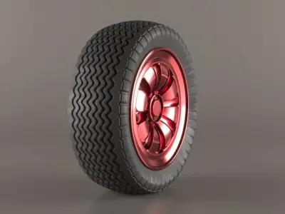 Car tire 3D model high poly 50 percent discount 3D model
