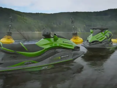 JetSki Scene Low-poly 3D model