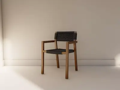Woven outdoor arm chair 3D model