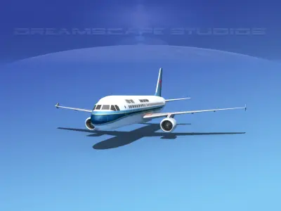 Airbus A320 LP China Southern Low-poly 3D model