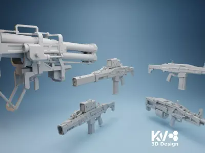 KV-Death Stranding Weapon Set 3D print model