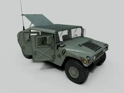 HUMVEE US Army Low-poly 3D model