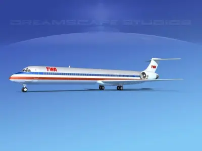 McDonnell Douglas MD-90 TWA 2 3D model