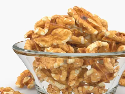 Walnuts in Bowl 3D model