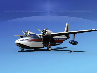 Grumman G-73 Mallard V15 3D model