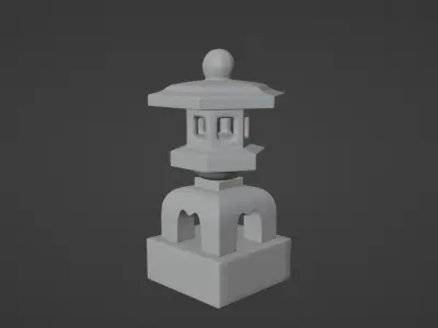 Japanese StoneLantern 3D model