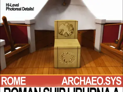 Roman Ship Liburna A 3D model