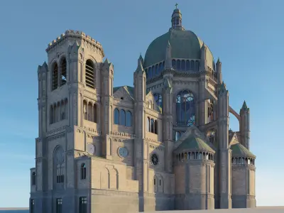 Royal Sainte Marie Church in Brussel Belgium 3D model