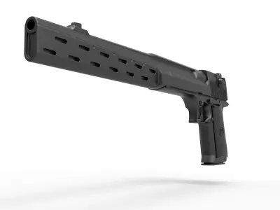 Pistol from the movie The Punisher 1989 3D model