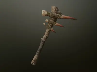 Club Weapon Free low-poly 3D model