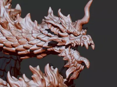 Dragon 3d print model statue 3D model