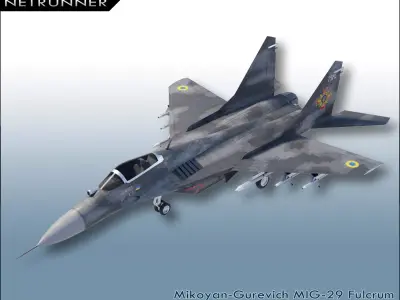 MIG-29 Fulcrum Ghost of Kyiv Low-poly 3D model