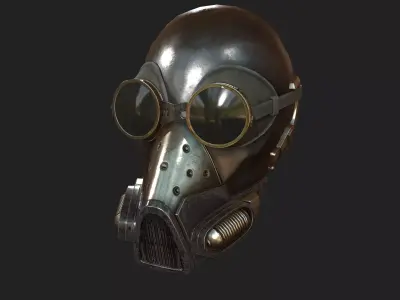 Scifi helmet ver 9 Low-poly 3D model